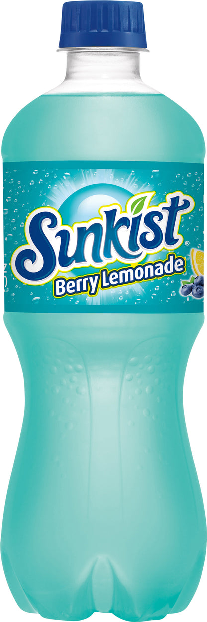 Sunkist Berry Lemonade Soda, 20 fl oz bottle