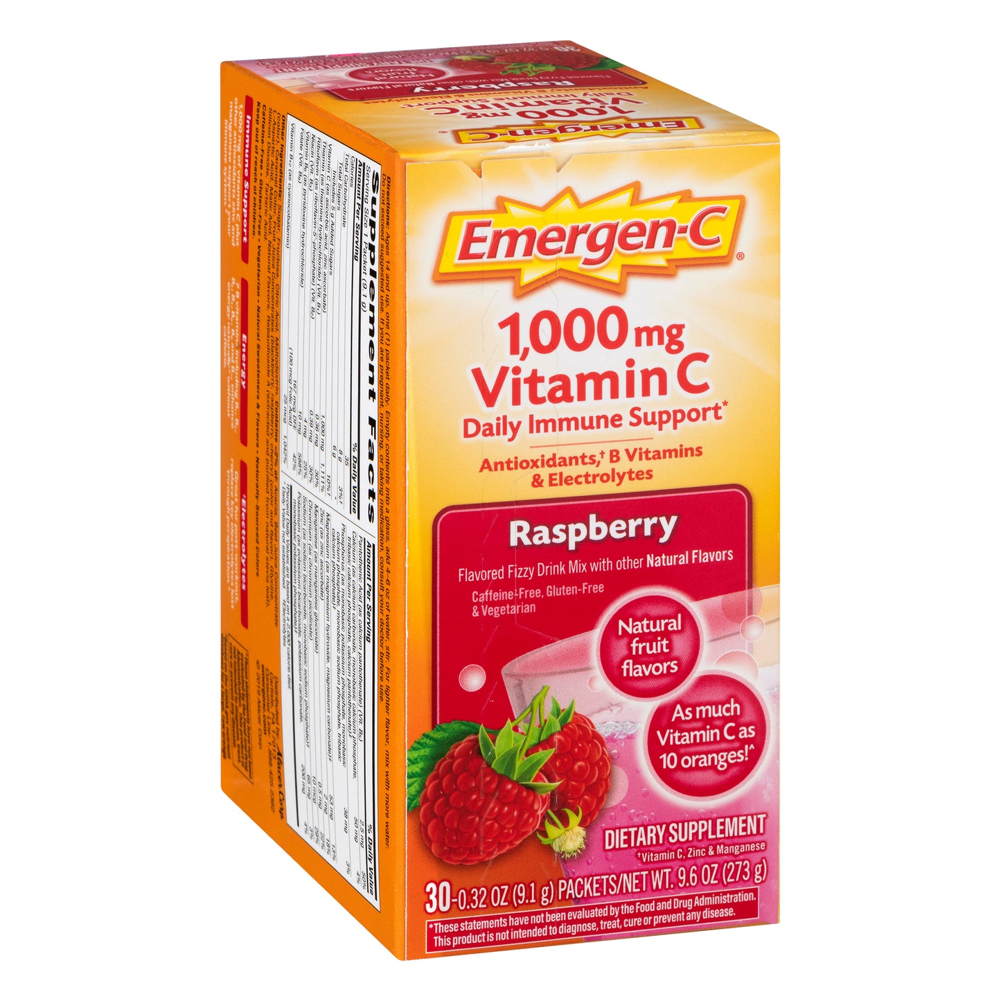 Emergen-C Gluten Free 1000 mg Raspberry Vitamin C 30.0 ea