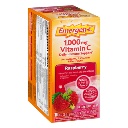 Emergen-C Gluten Free 1000 mg Raspberry Vitamin C 30.0 ea