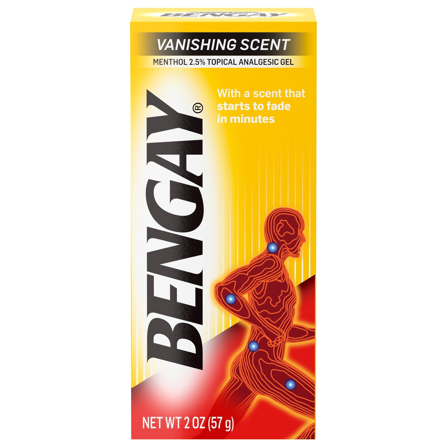 Bengay Menthol 2.5% Vanishing Scent Topical Analgesic Gel 2 oz