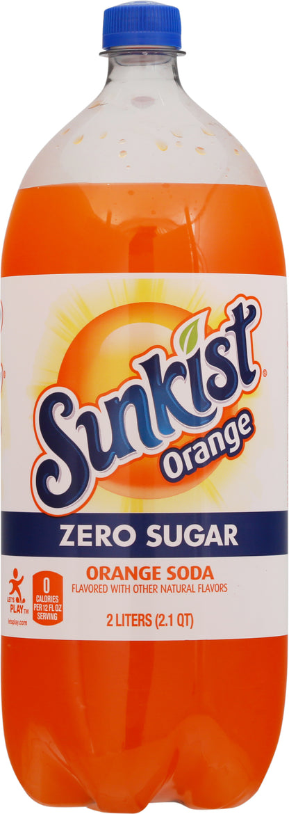 Sunkist Zero Sugar Orange Soda 2.1 qt
