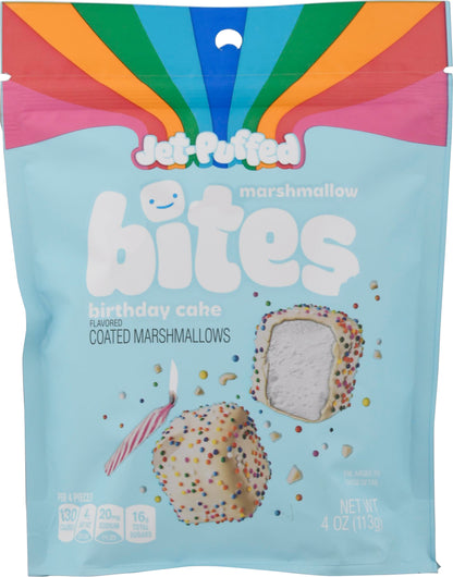 Jet-Puffed Coated Birthday Cake Flavored Marshmallow Bites 4 oz