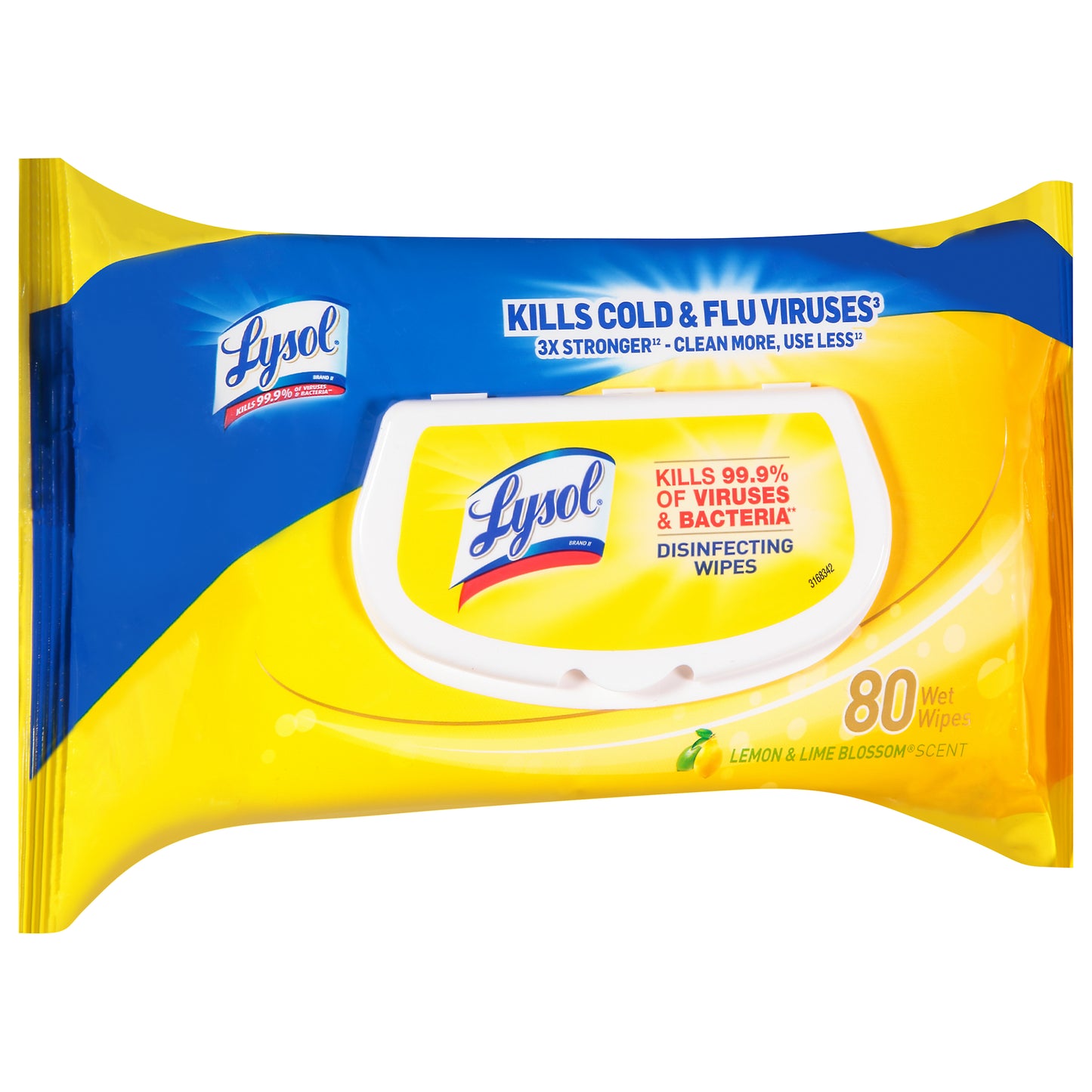 Lysol Lemon & Lime Blossom Scent Disinfecting Wipes 80 ea