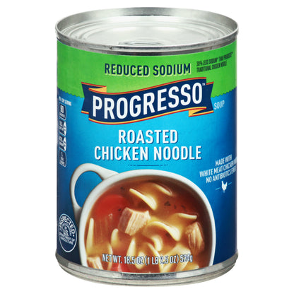 Progresso Reduced Sodium Roasted Chicken Noodle Soup 18.5 oz