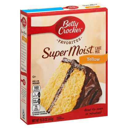 Betty Crocker Super Moist Yellow Cake Mix 15.25 oz