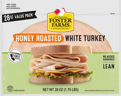Foster Farms Honey Roasted White Turkey Deli Meat - 28oz