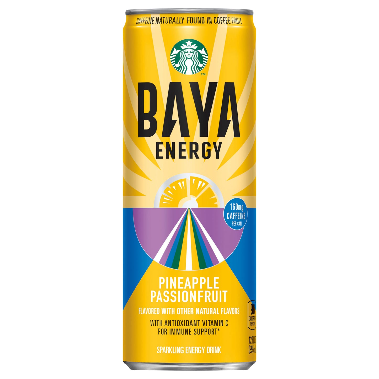 Starbucks Baya Sparkling Energy Drink Pineapple Passionfruit 12 Fl Oz Can
