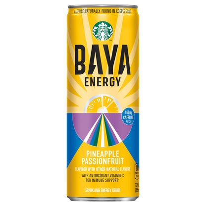 Starbucks Baya Sparkling Energy Drink Pineapple Passionfruit 12 Fl Oz Can