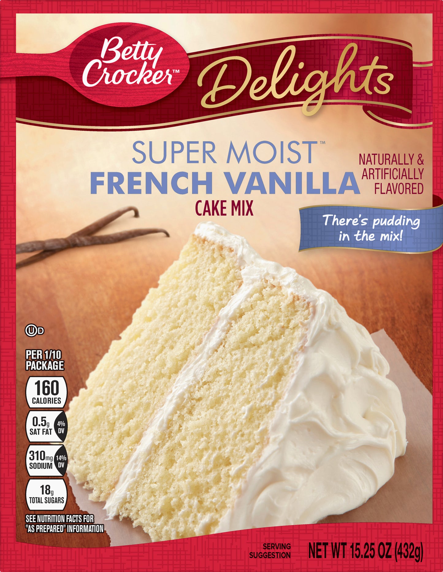 Betty Crocker Delights Super Moist French Vanilla Cake Mix 15.25 oz