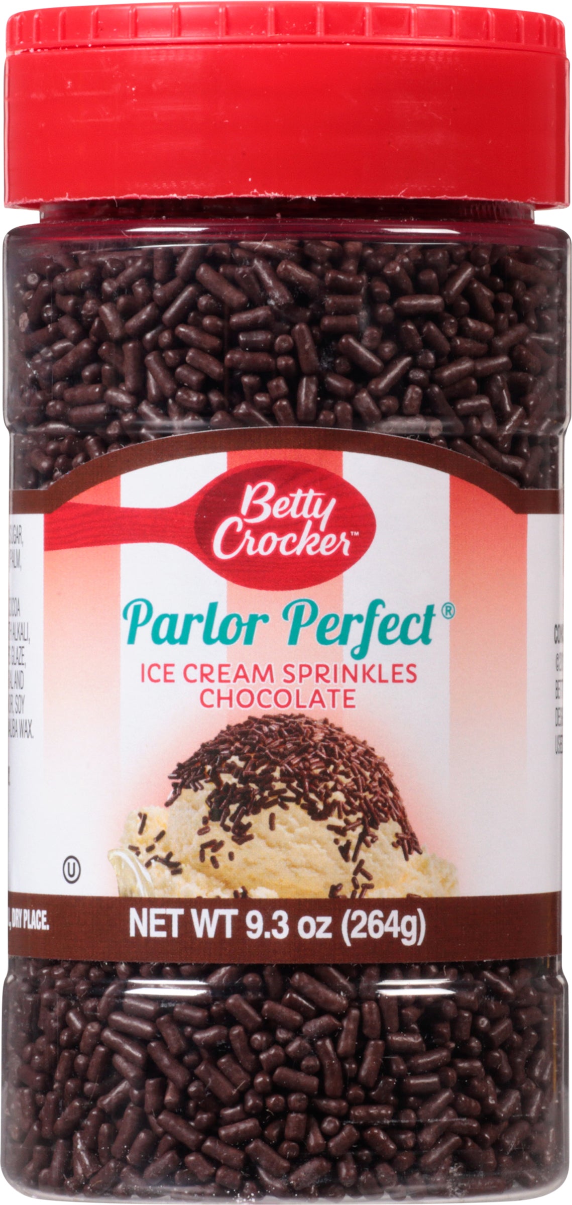Betty Crocker Parlor Perfect Chocolate Ice Cream Sprinkles 9.3 oz Canister