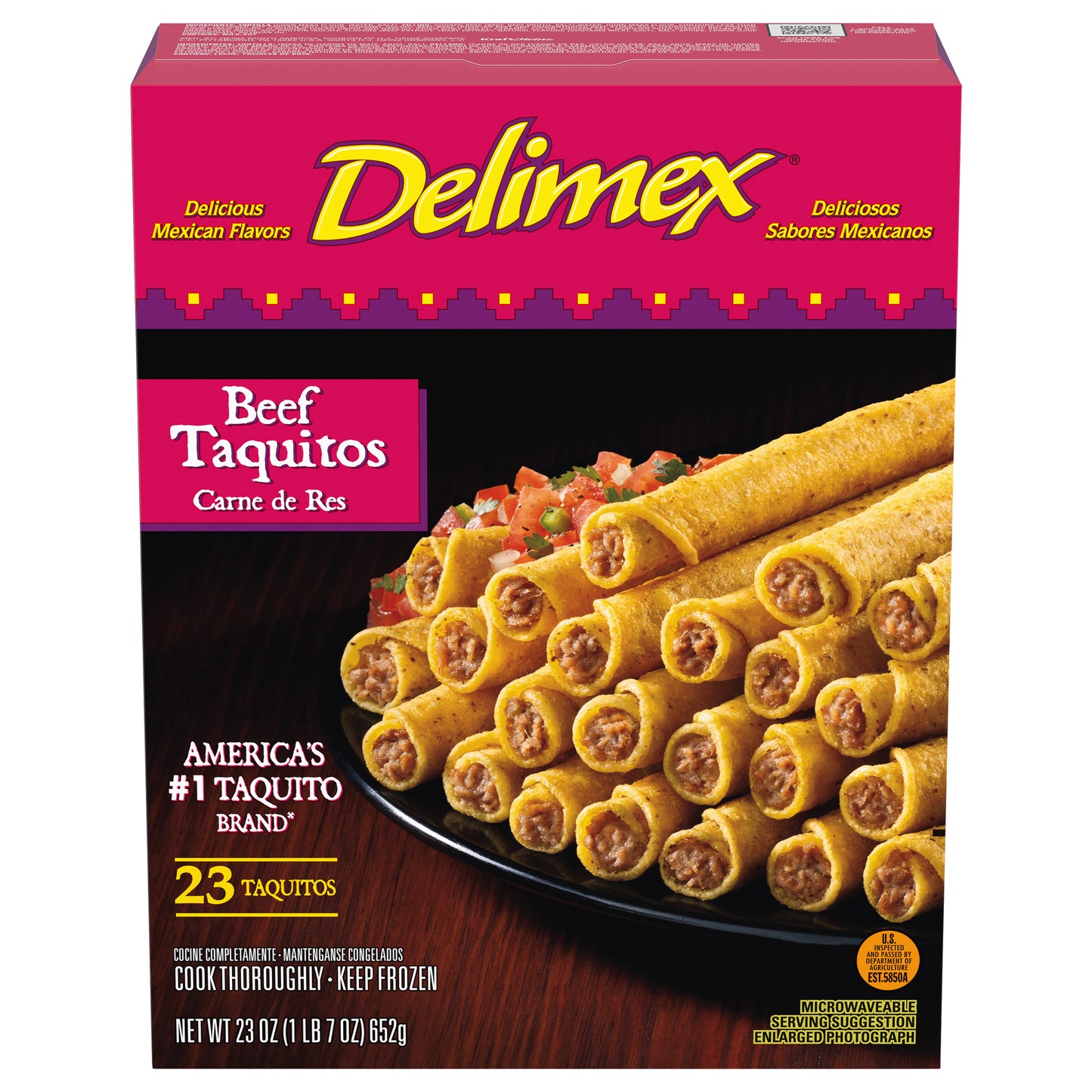 Delimex® Beef Corn Taquitos 23 ct Box