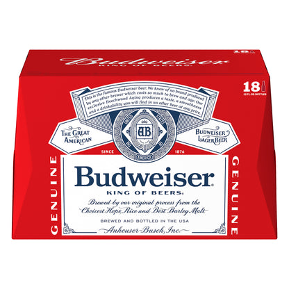 Budweiser Lager Beer 18 ea