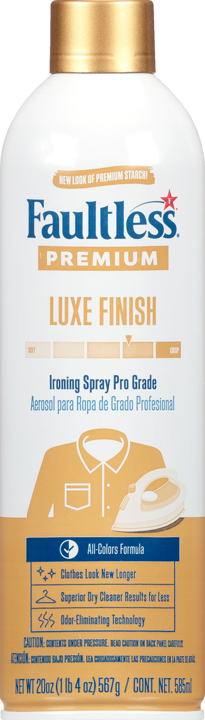 Faultless Pro Grade Luxe Finish Premium Ironing Spray 20 oz