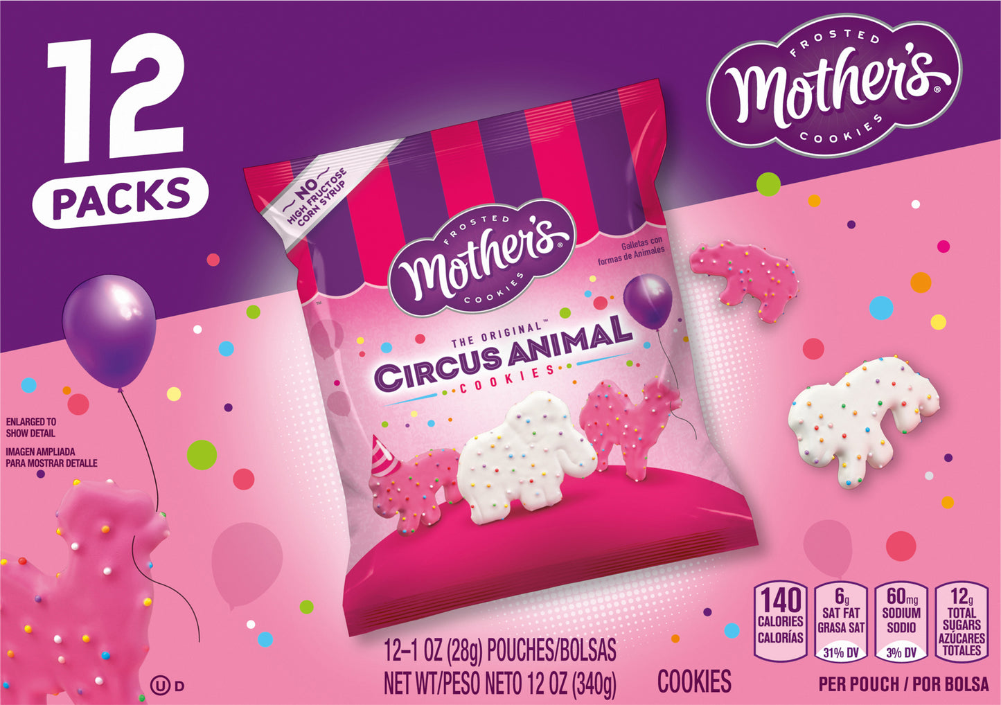 Mothers 05727 153280 Circus Animal Cookies CTN Everday 12ct No-PMT