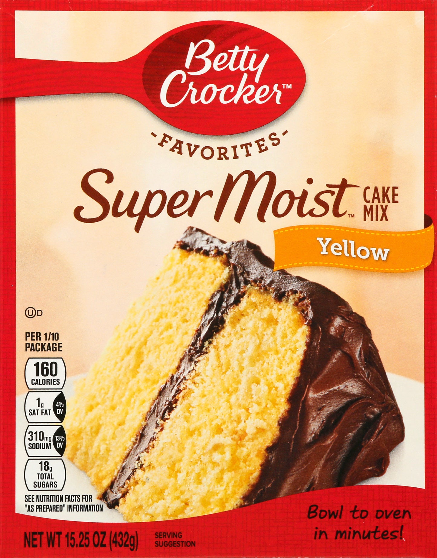 Betty Crocker Super Moist Yellow Cake Mix 15.25 oz
