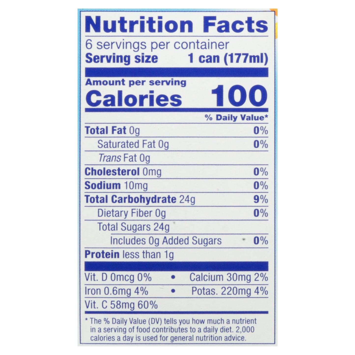 Dole Pineapple 100% Juice 6 - 6 fl oz Cans