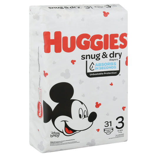 Huggies Snug & Dry 3 (16-28 lb) Disney Baby Diapers 31 ea