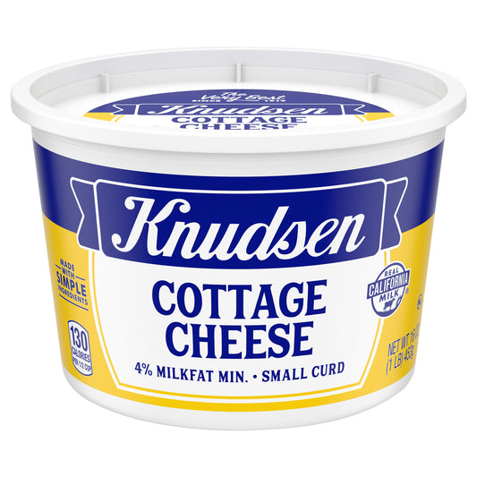 Knudsen Small Curd 4% Milkfat Cottage Cheese, 16 oz Tub