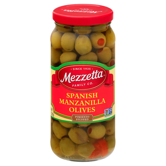 Mezzetta Pimento Stuffed Spanish Manzilla Olives 10 oz