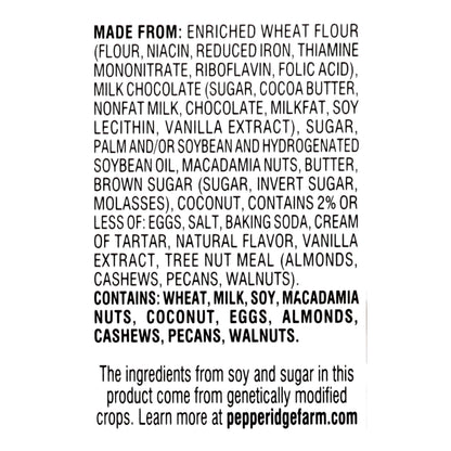 PEPPERIDGE FARM Sausalito Crispy Milk Chocolate Macadamia Cookies 7.2 oz