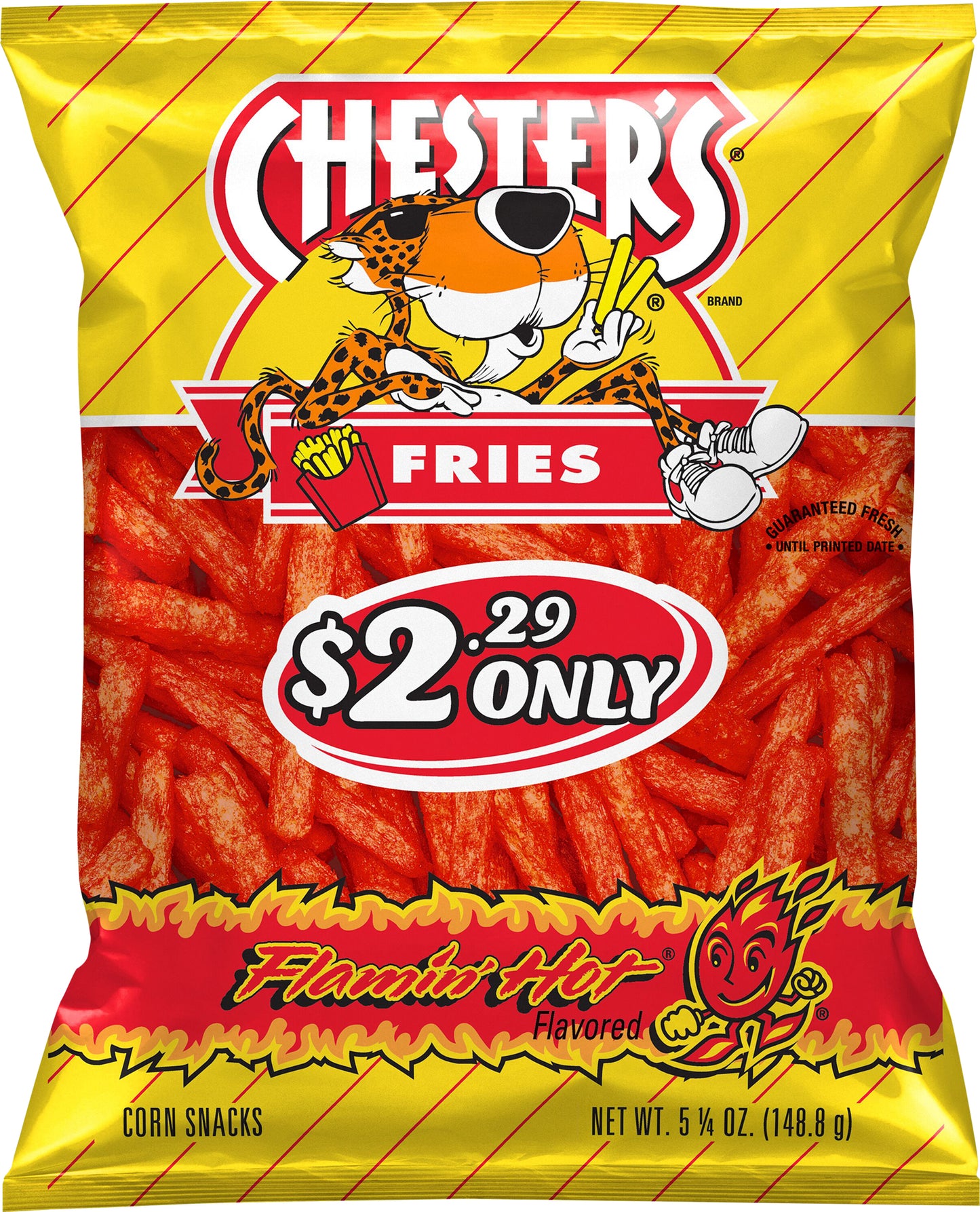 Chester's Fries Corn Snacks Flamin' Hot Flavored 5 1/4 Oz