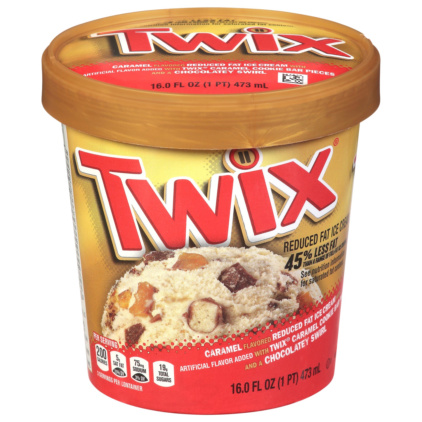 Twix Reduced Fat Caramel Ice Cream 16 fl oz