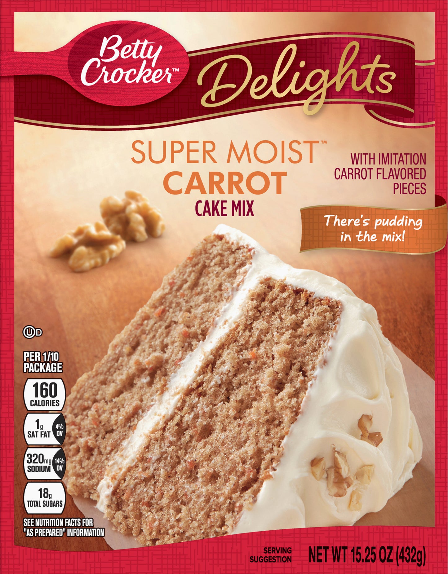 Betty Crocker Super Moist Carrot Cake Mix, 15.25 oz