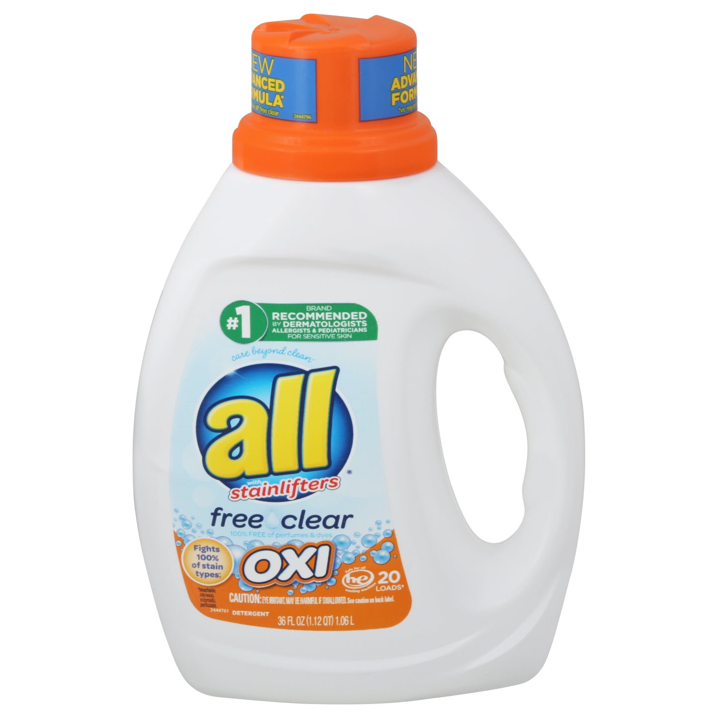 all with Stainlifters Free Clear Oxi Detergent 36 fl oz