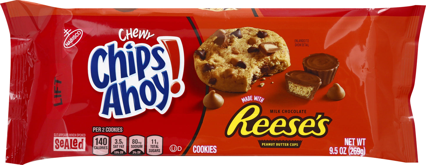 Chips Ahoy! Chewy Reese's Peanut Butter Cups Cookies 9.5 oz