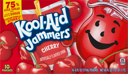 Kool-Aid Jammers Cherry Flavored Drink 10 - 6 fl oz Pouches