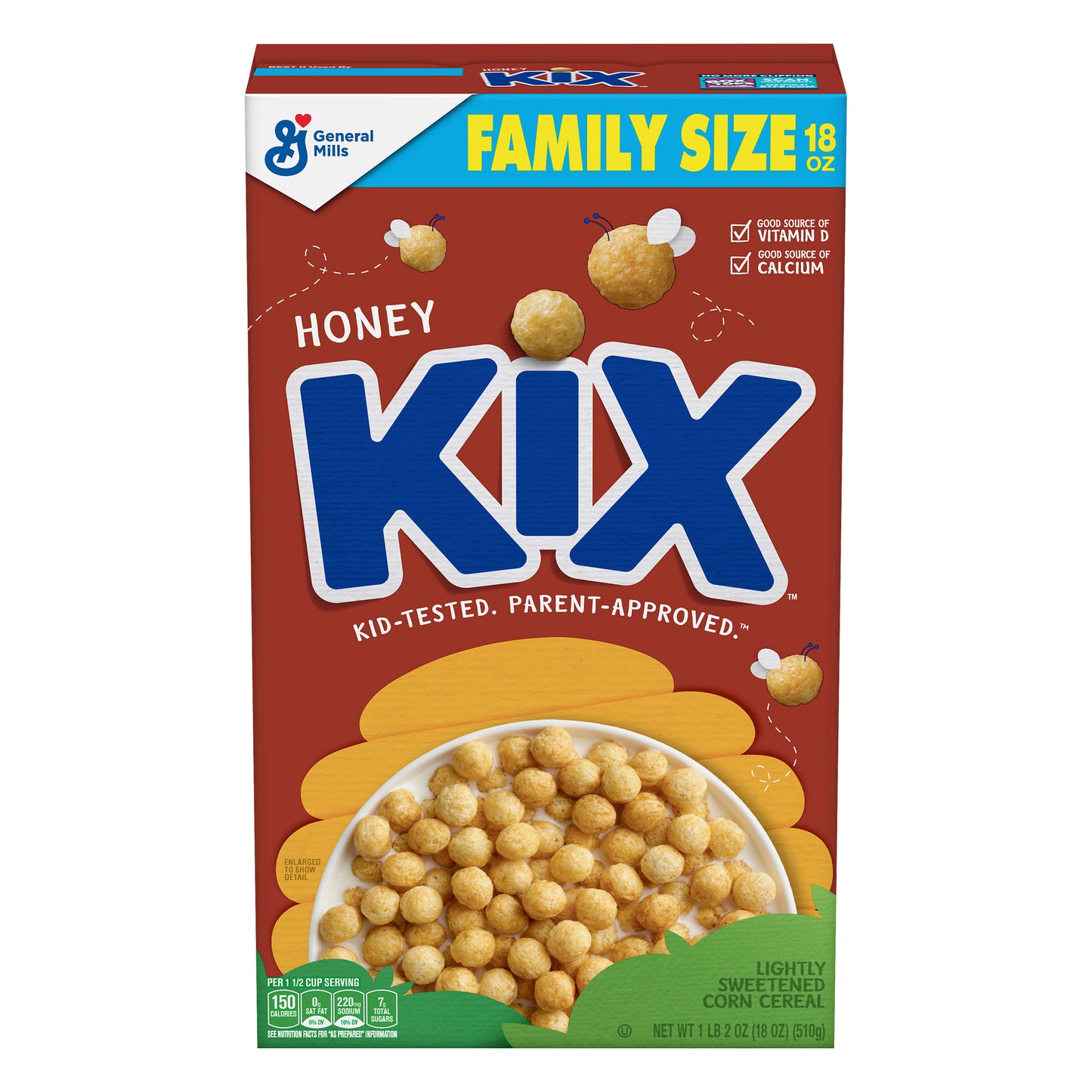 Kix Family Size Honey Cereal 18 oz