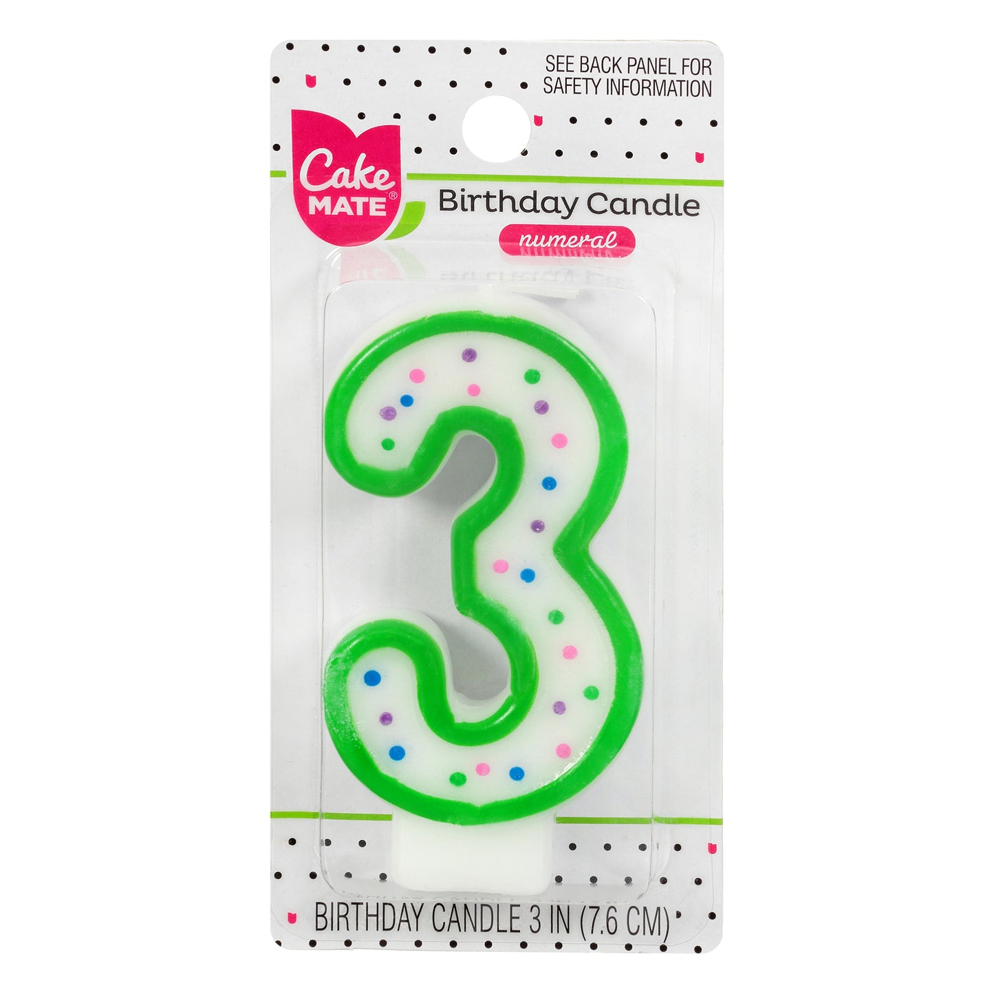 Cake Mate 3 Inch 3 Numeral Birthday Candle 1 ea