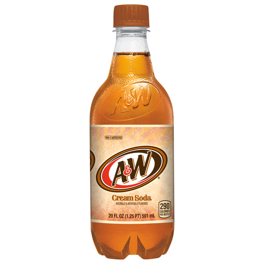 A&W Cream Soda 20 fl oz Bottle