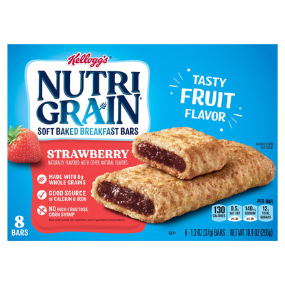Nutri Grain Soft Baked Strawberry Breakfast Bars 8 - 1.3 oz Bars