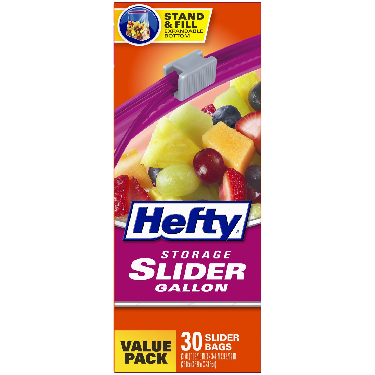 Hefty Slider Storage Bags, Gallon Size, 30 Count