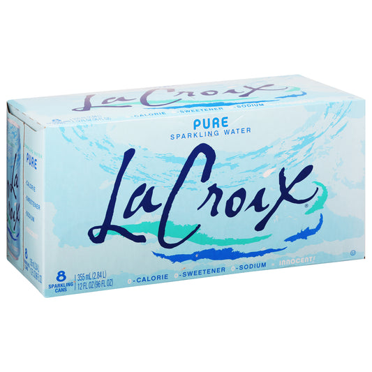 LaCroix Pure Sparkling Water 8 Cans 12 fl oz ea