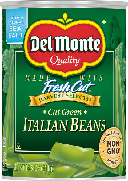 Del Monte Fresh Cut Harvest Select Cut Green Italian Beans 14.5 oz Can
