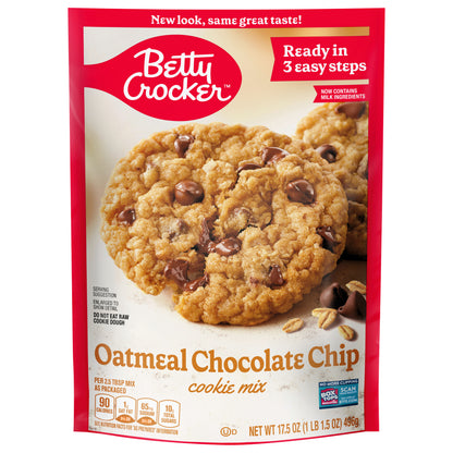Betty Crocker Oatmeal Chocolate Chip Cookie Mix, 17.5 oz
