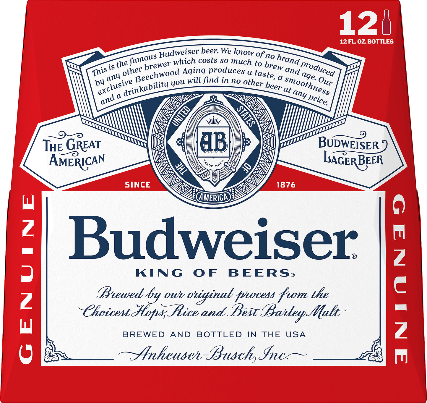 Budweiser Lager Beer 12 ea
