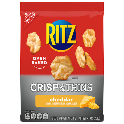 Ritz Crisp & Thins Cheddar Potato and Wheat Chips 7.1 oz