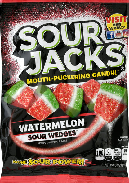 Sour Jacks Sour Wedges Watermelon Candy 5 oz