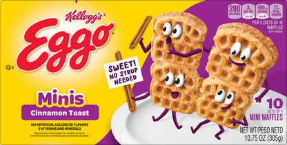 Eggo Kellogs Minis Cinnamon Toast Waffles 10 Waffles 10 ea