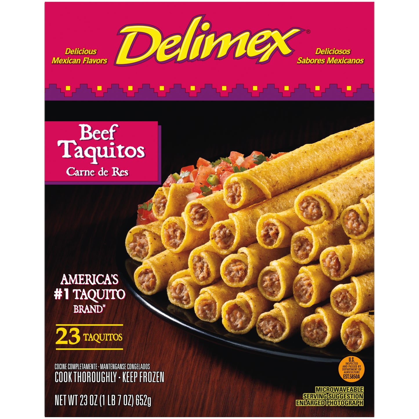 Delimex® Beef Corn Taquitos 23 ct Box