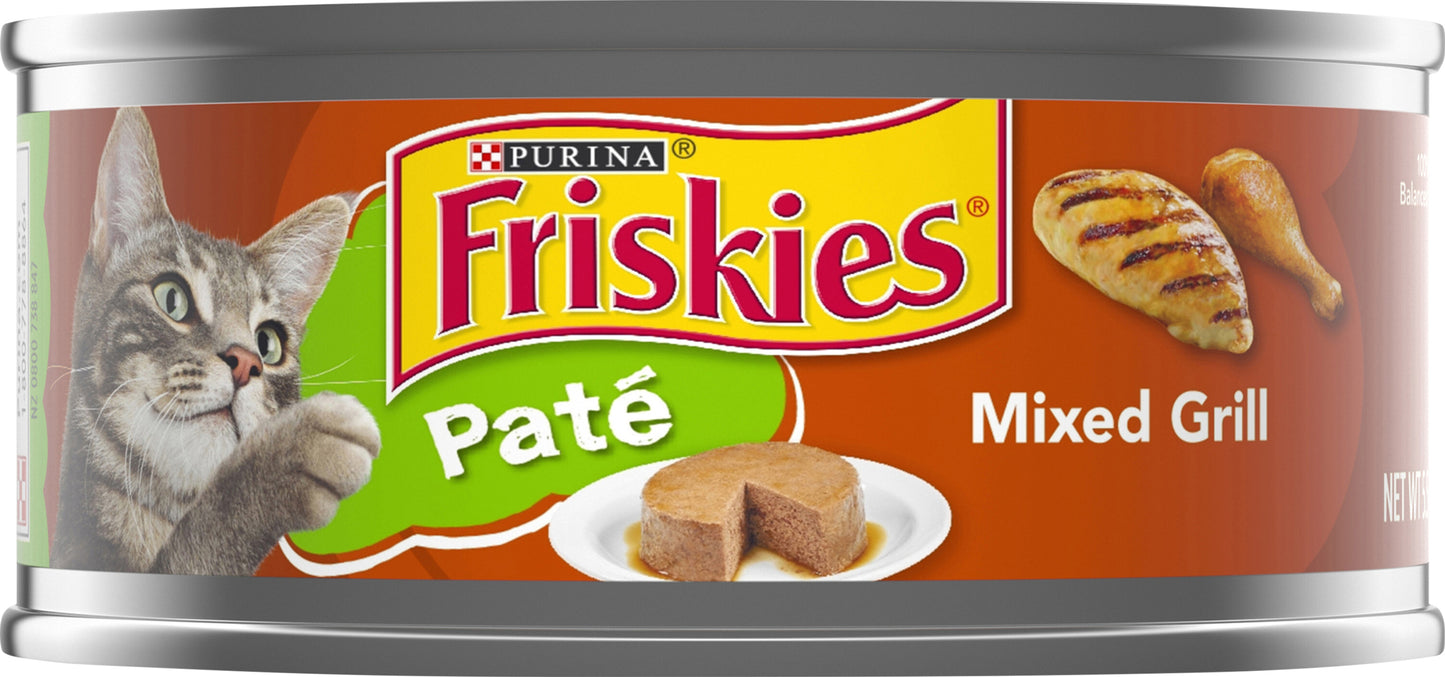Purina Friskies Pate Wet Cat Food, Pate Mixed Grill - 5.5 oz. Can