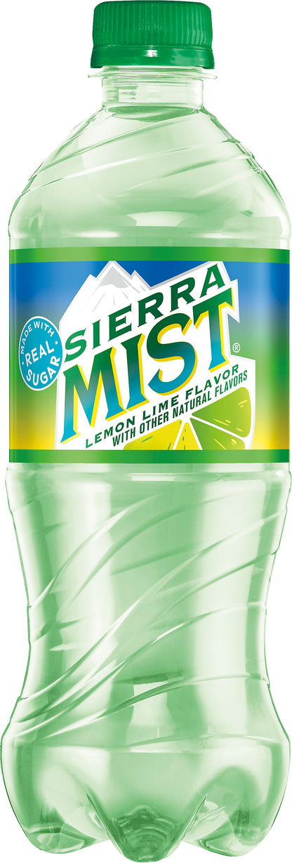 Sierra Mist Caffeine Free Lemon Lime Flavor Soda 20 oz