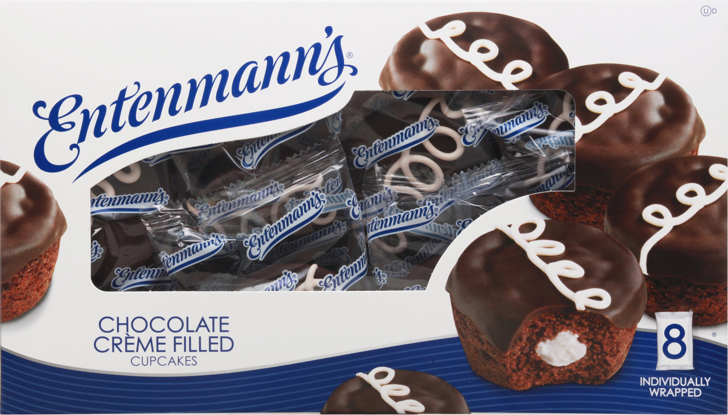 Entenmann's Chocolate Creme Filled Cupcakes 8 ea