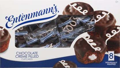 Entenmann's Chocolate Creme Filled Cupcakes 8 ea