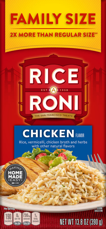 Rice A Roni Family Size Chicken Flavor Food Mix 13.8 oz