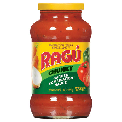 Ragu Chunky Garden Combination Sauce 24 oz
