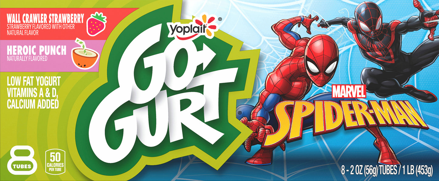 Yoplait Go-Gurt, Low Fat Yogurt, Marvel Avengers Variety Pack, 16 oz